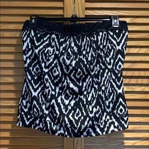 Black and white patterned skirt - Size Large